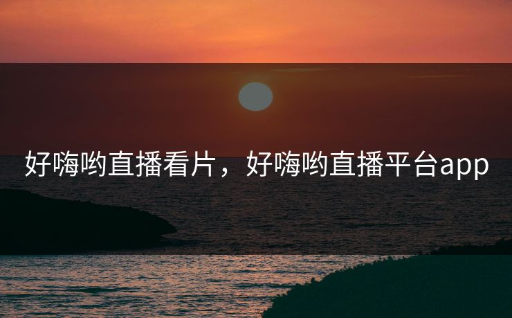 好嗨哟直播看片，好嗨哟直播平台app